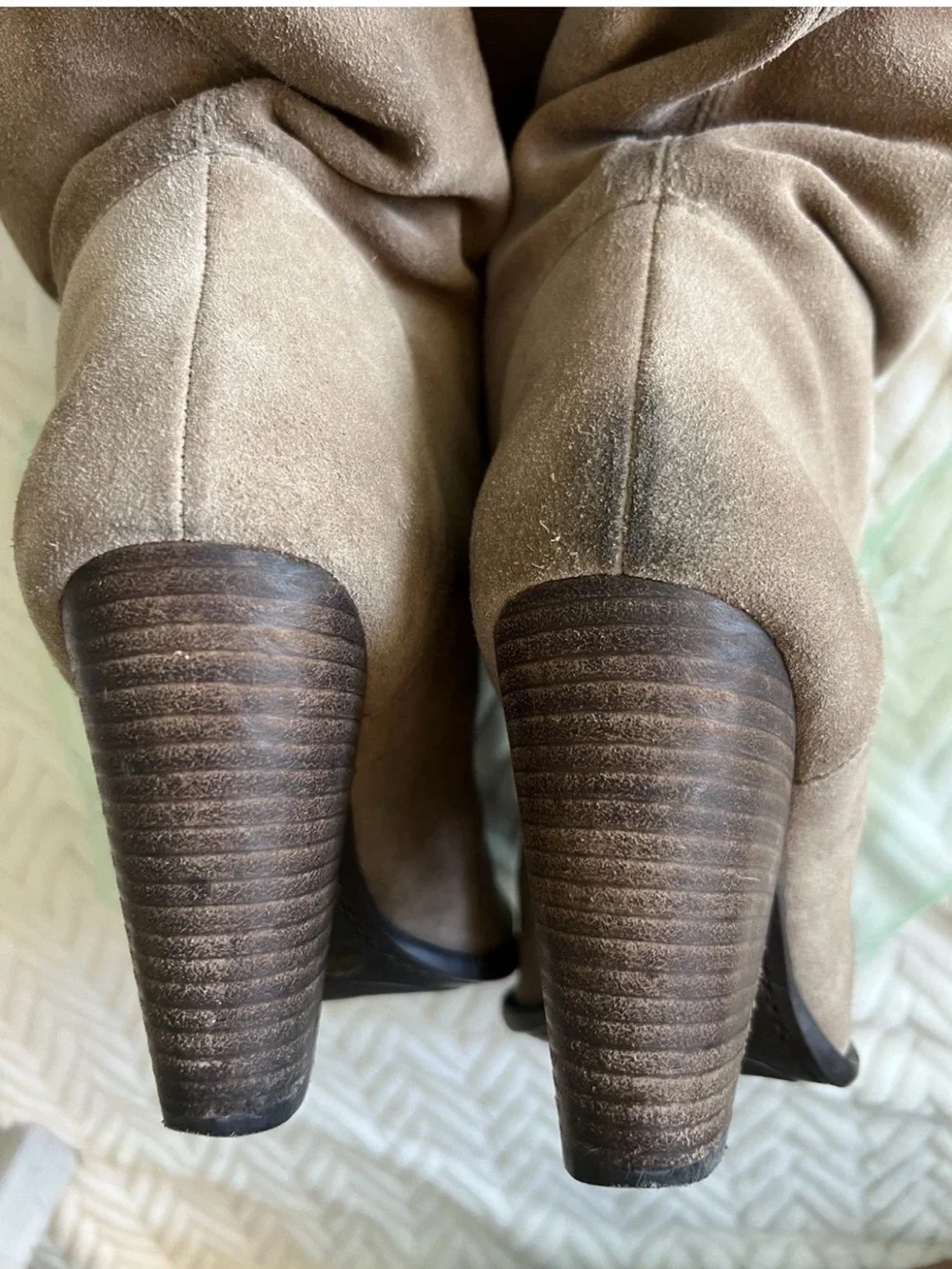 Vince Camuto Tall Suede Over-the-Knee Boots - Taupe/Tan